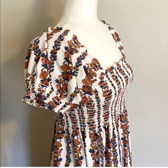 NWT O.P.T Daphne Square Neck Smocked Maxi Dress - Picture 5 of 6